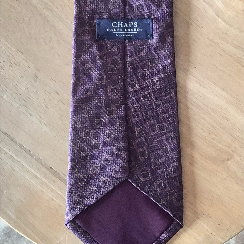 Chaps Men's Plum Geometric Tie